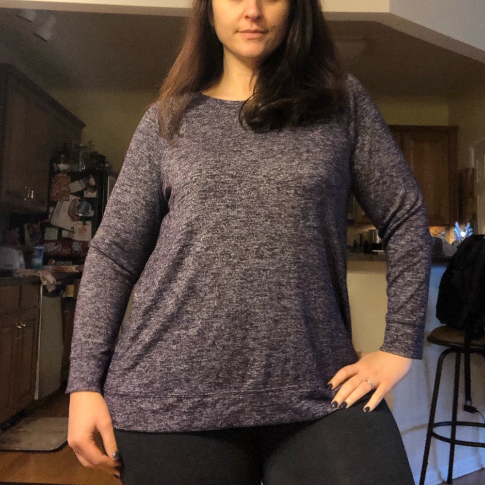 Long sleeve purple tunic/sweater